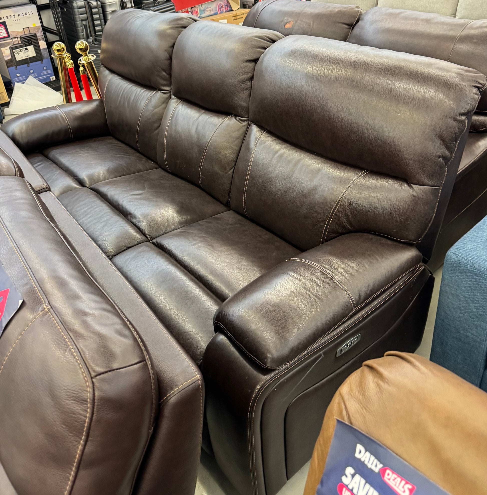 Northridge Home
 Fallon Leather Power Reclining Sofa with Power Headrests