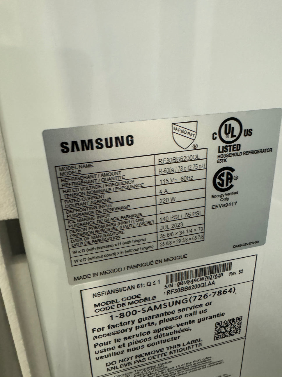 Samsung Bespoke 3-Door French Door Refrigerator (30 cu. ft.) with AutoFill Water Pitcher in Stainless Steel