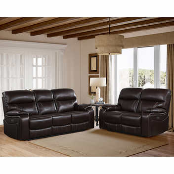 Northridge Home
 Fallon Leather Power Reclining Sofa with Power Headrests