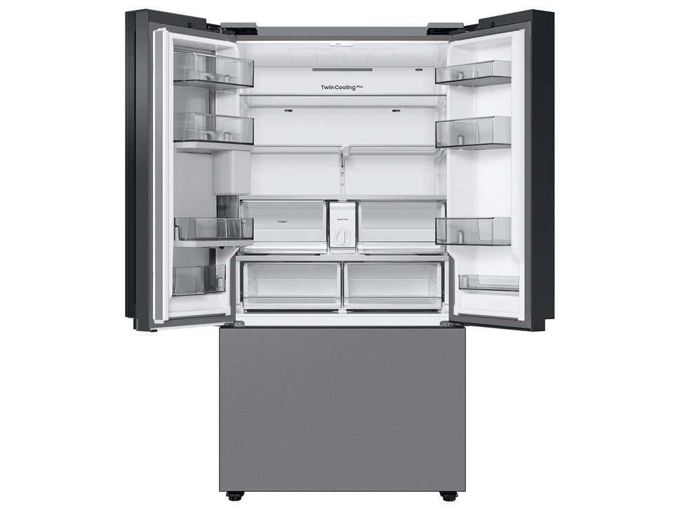 Samsung Bespoke 3-Door French Door Refrigerator (30 cu. ft.) with Beverage Center™ in Stainless Steel