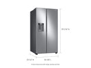 Switch Samsung 27.4 cu. ft. Large Capacity Side-by-Side Refrigerator in Stainless Steel 3 image