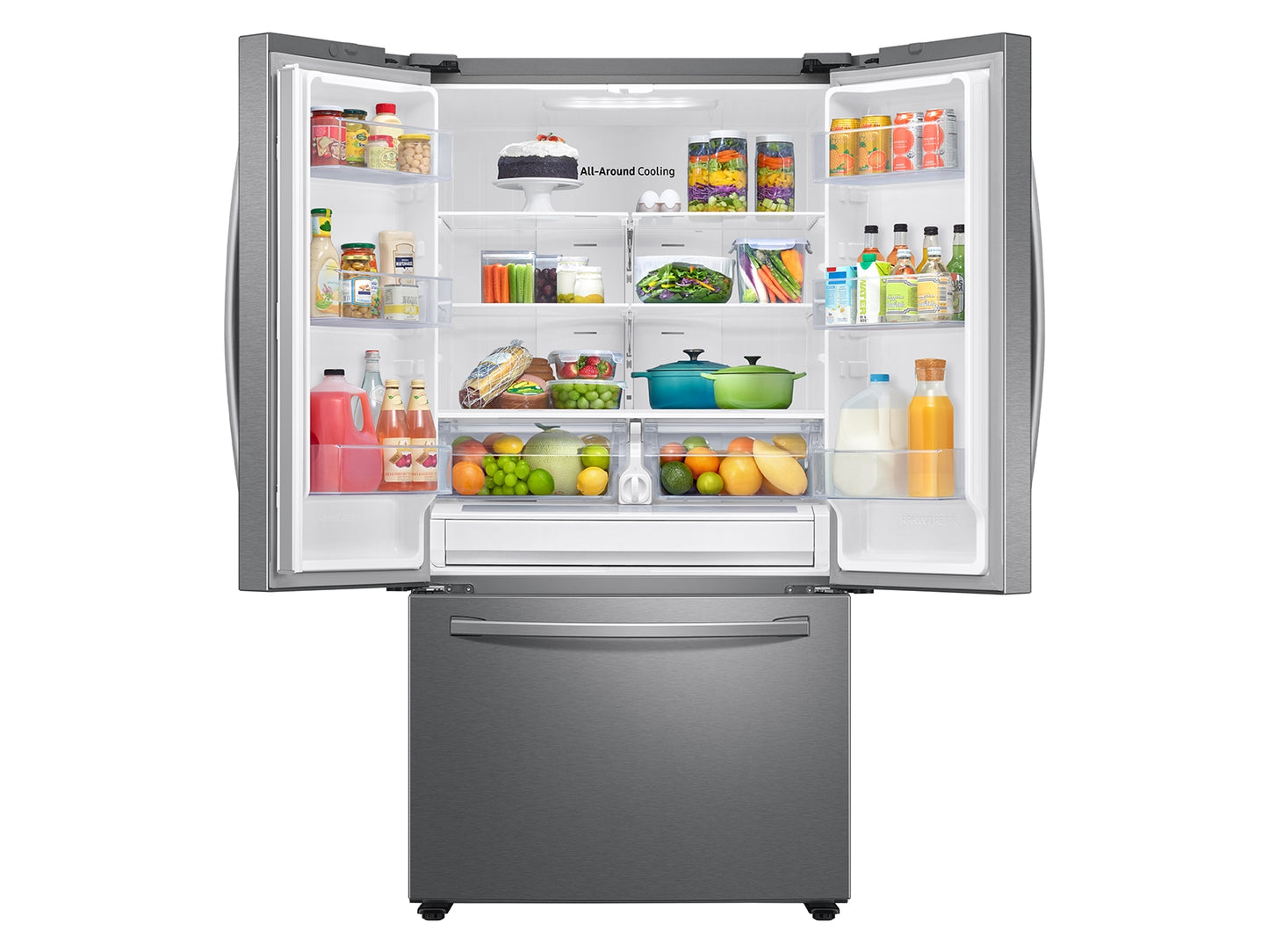 Samsung 28 cu. ft. Large Capacity 3-Door French Door Refrigerator in Stainless Steel