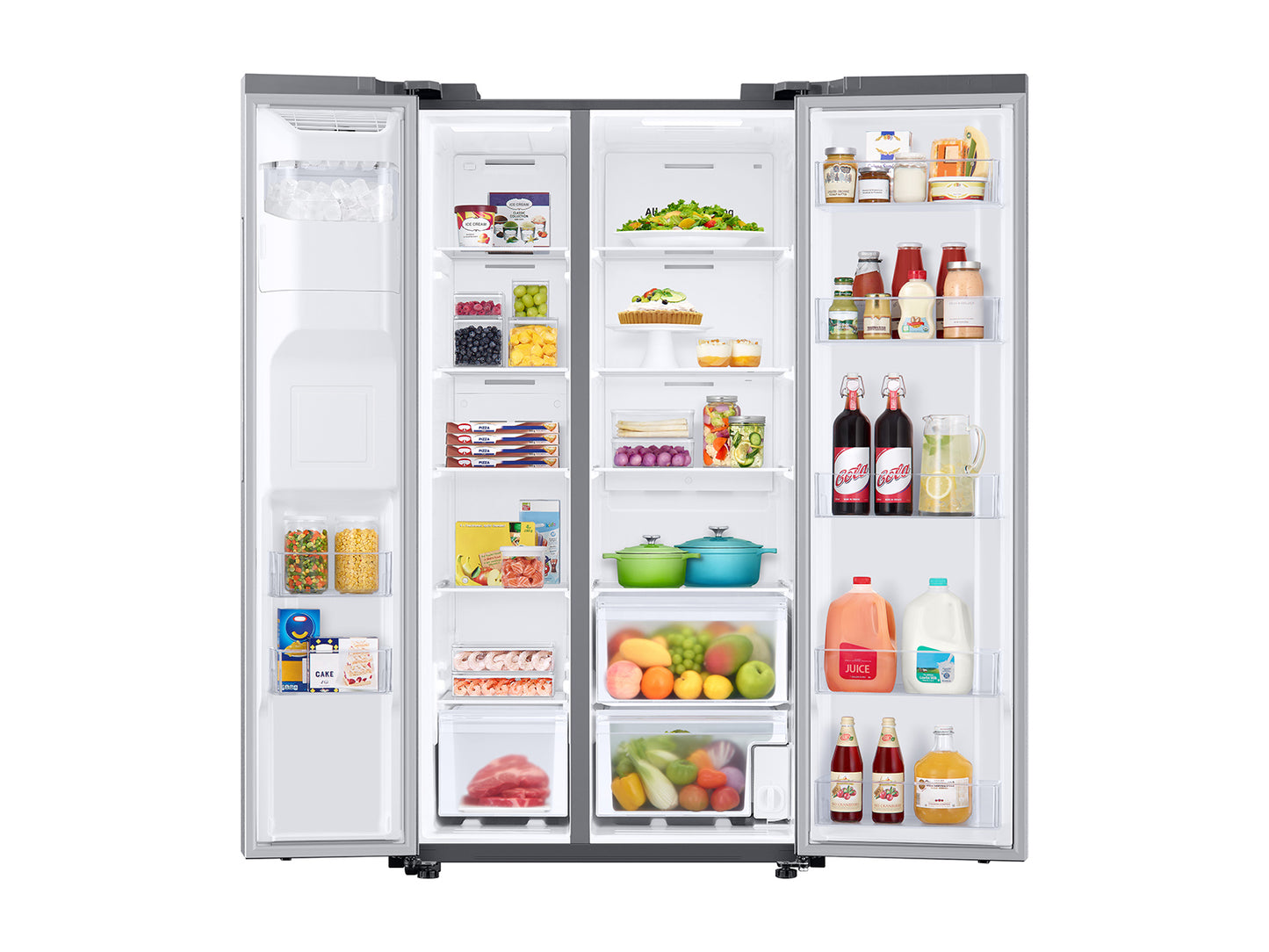 Samsung 27.4 cu. ft. Large Capacity Side-by-Side Refrigerator in Stainless Steel