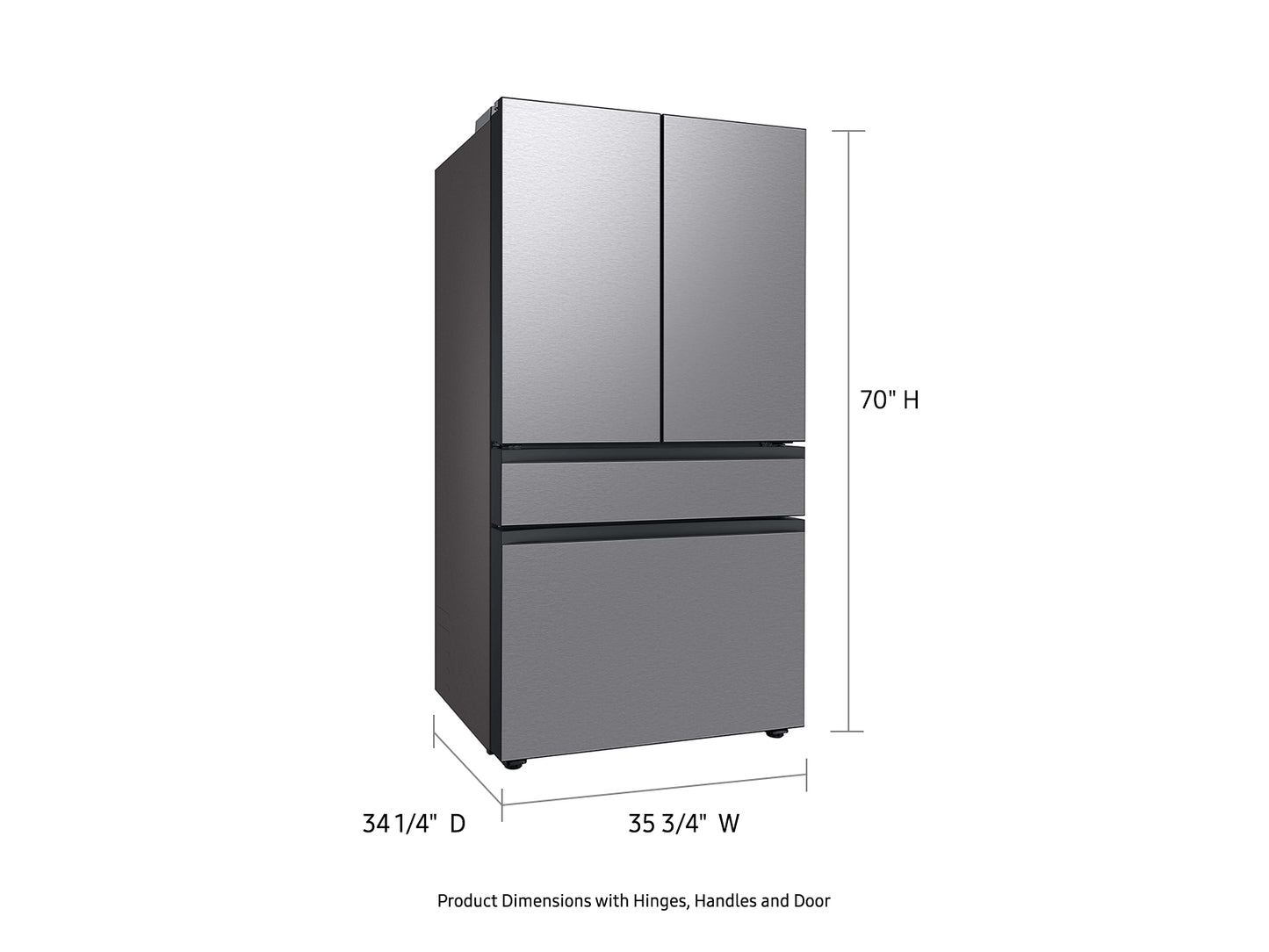 Samsung Bespoke 4-Door French Door Refrigerator (29 cu. ft.) with AutoFill Water Pitcher in Stainless Steel