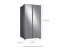 Switch Samsung 28 cu. ft. Smart Side-by-Side Refrigerator in Stainless Steel 3 image