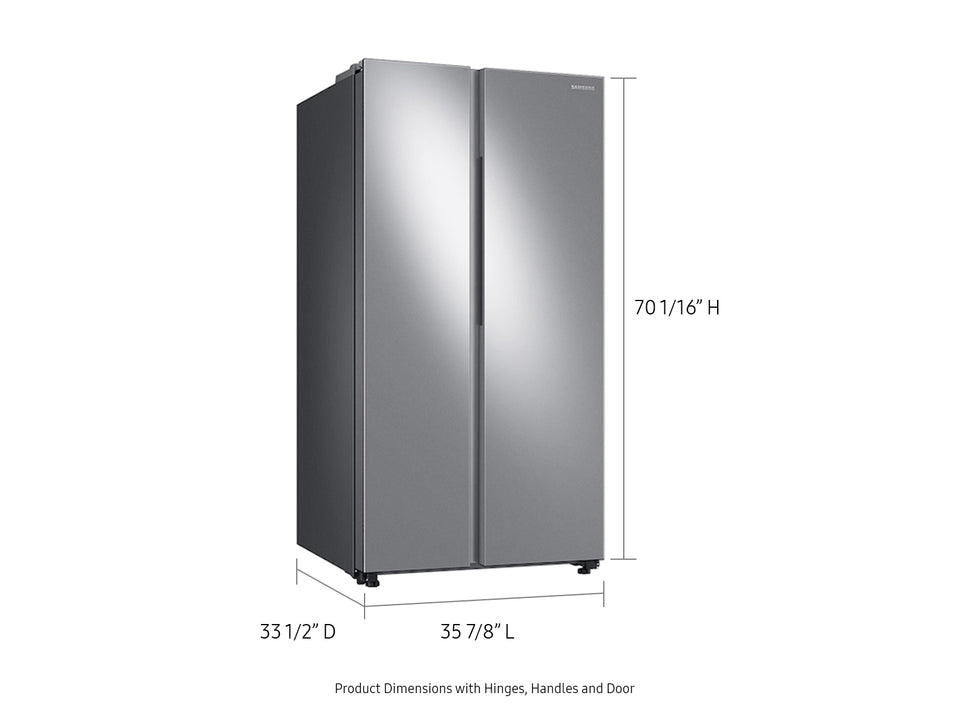 Samsung 28 cu. ft. Smart Side-by-Side Refrigerator in Stainless Steel (has dents)