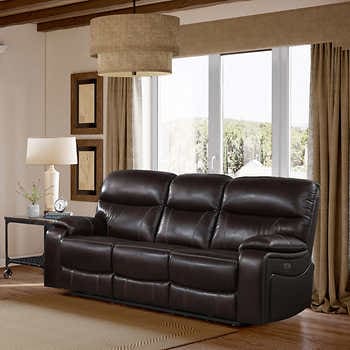 Northridge Home
 Fallon Leather Power Reclining Sofa with Power Headrests