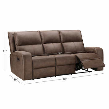 Abbyson Living
 Bryce Fabric Manual Reclining Sofa