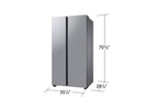 Switch Samsung Bespoke Counter Depth Side-by-Side 23 cu. ft. Refrigerator with Beverage Center™ in Stainless Steel 3 image