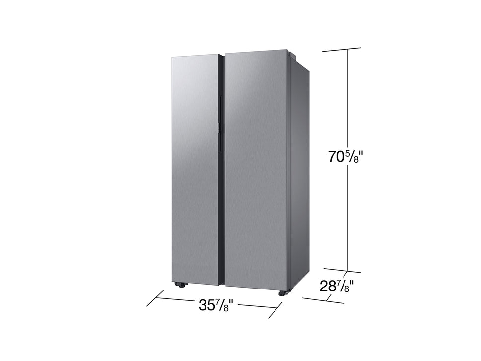 Samsung Bespoke Counter Depth Side-by-Side 23 cu. ft. Refrigerator with Beverage Center™ in Stainless Steel