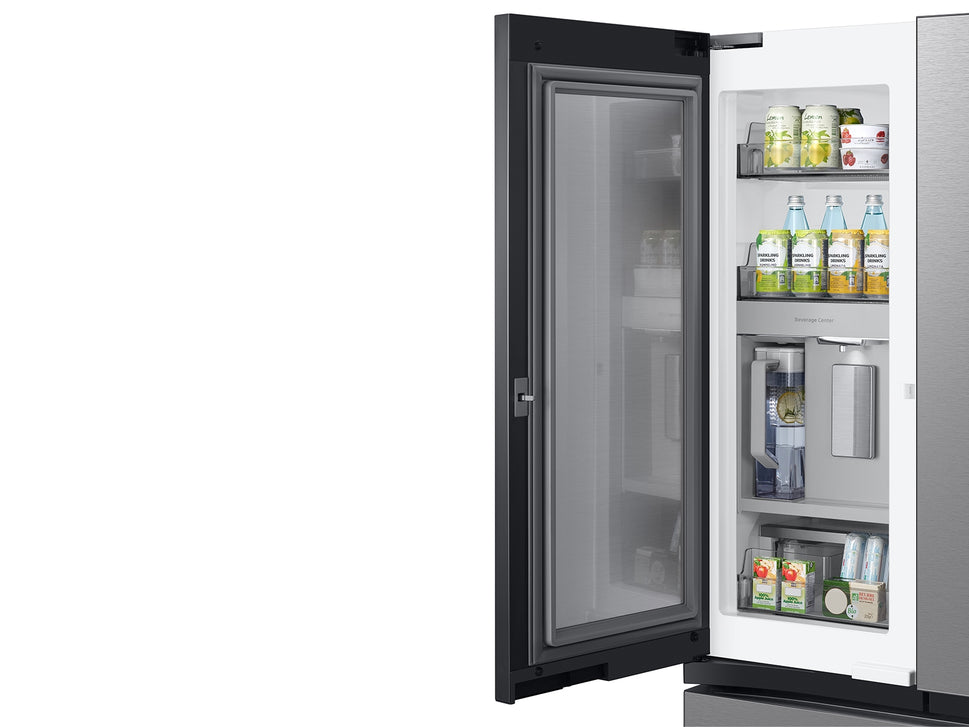 Samsung Bespoke 3-Door French Door Refrigerator (30 cu. ft.) with Beverage Center™ in Stainless Steel