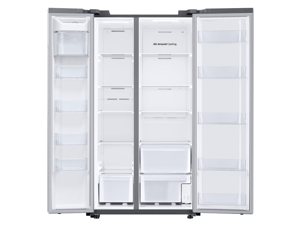 Samsung 28 cu. ft. Smart Side-by-Side Refrigerator in Stainless Steel (has dents)